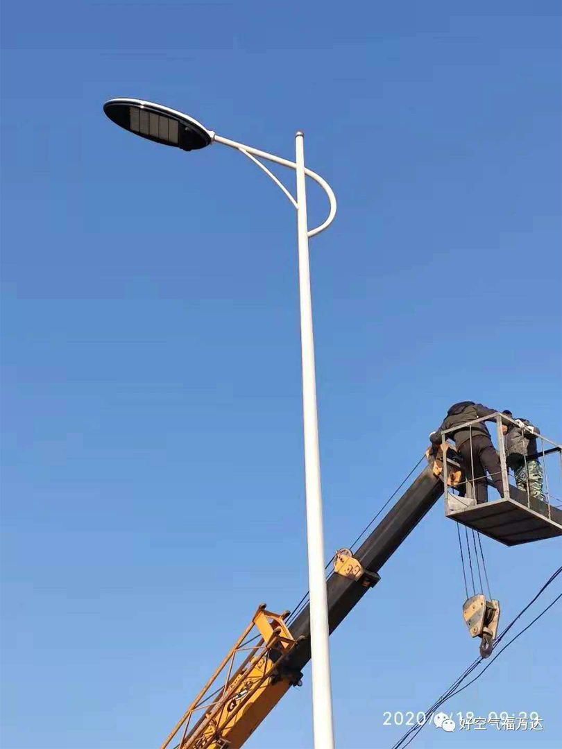 好消息！福万达雾霾净化路灯在辽宁营口成功运行