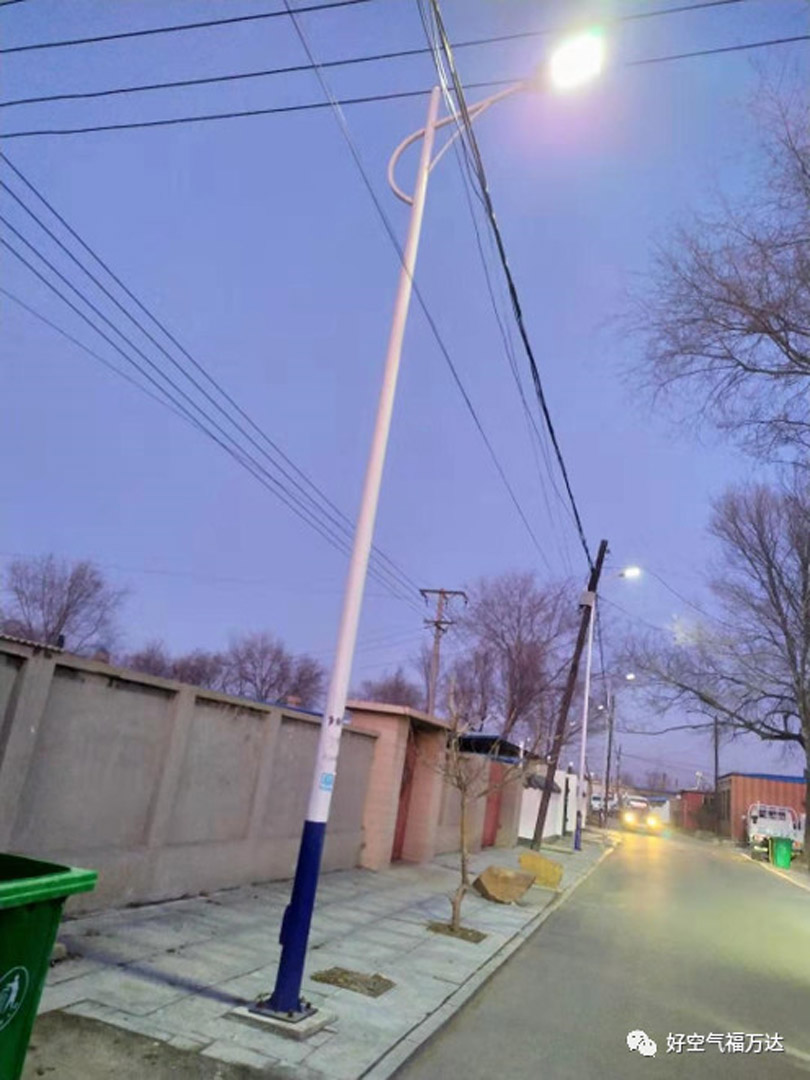 好消息！福万达雾霾净化路灯在辽宁营口成功运行